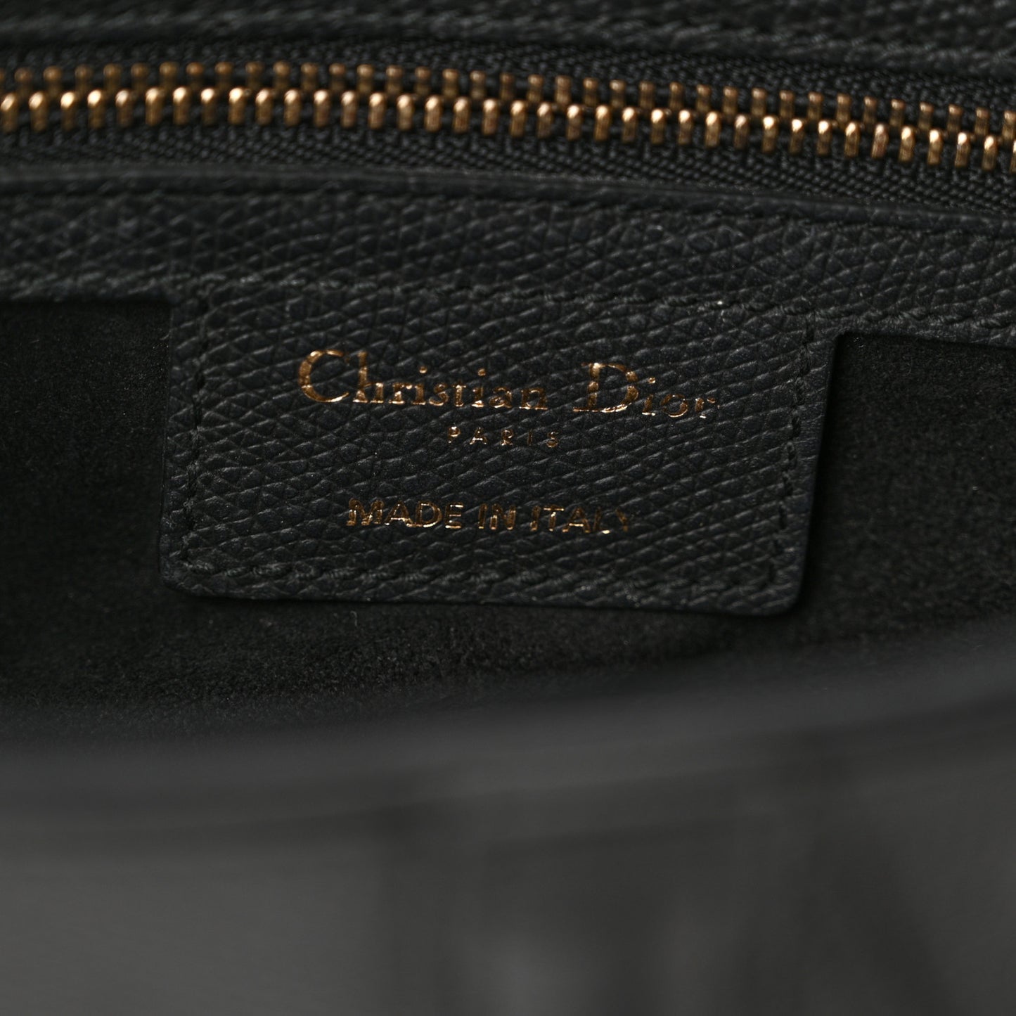 Grained Calfskin Saddle Bag Black