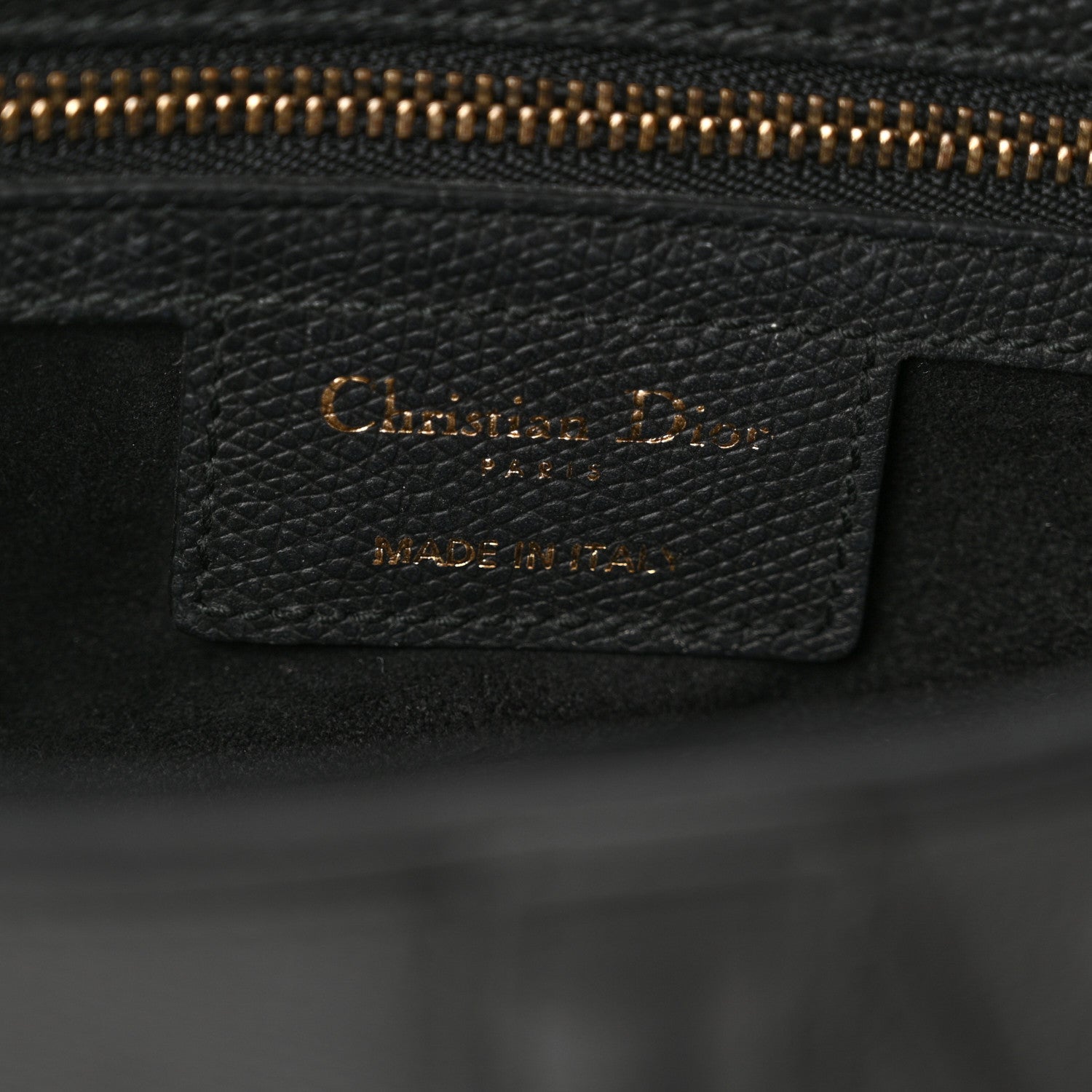 Christian Dior Grained Calfskin Saddle Bag Black 6 of 10