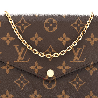 Louis Vuitton Monogram Pochette Felicie Chain Wallet Fuchsia 10 of 13