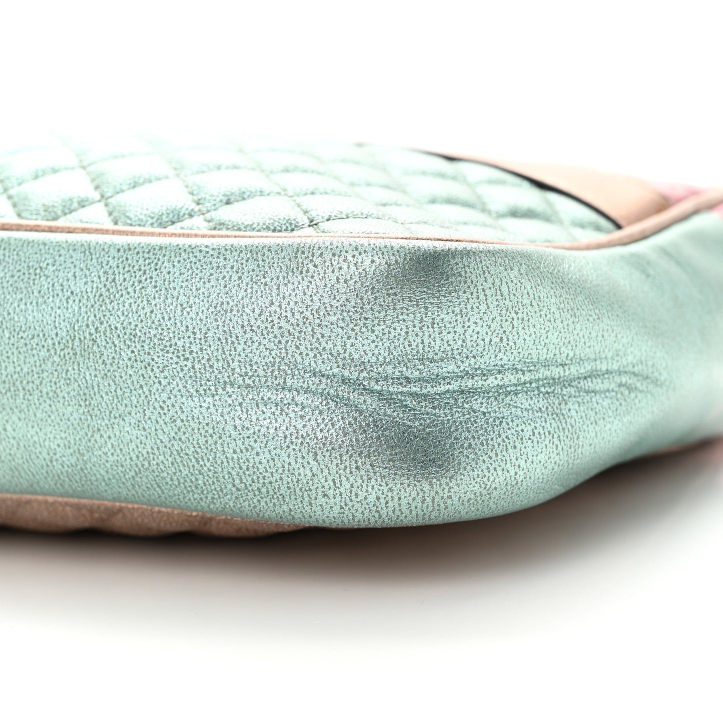 Laminated Nappa Trapuntata Small Zumi Shoulder Bag Rosa