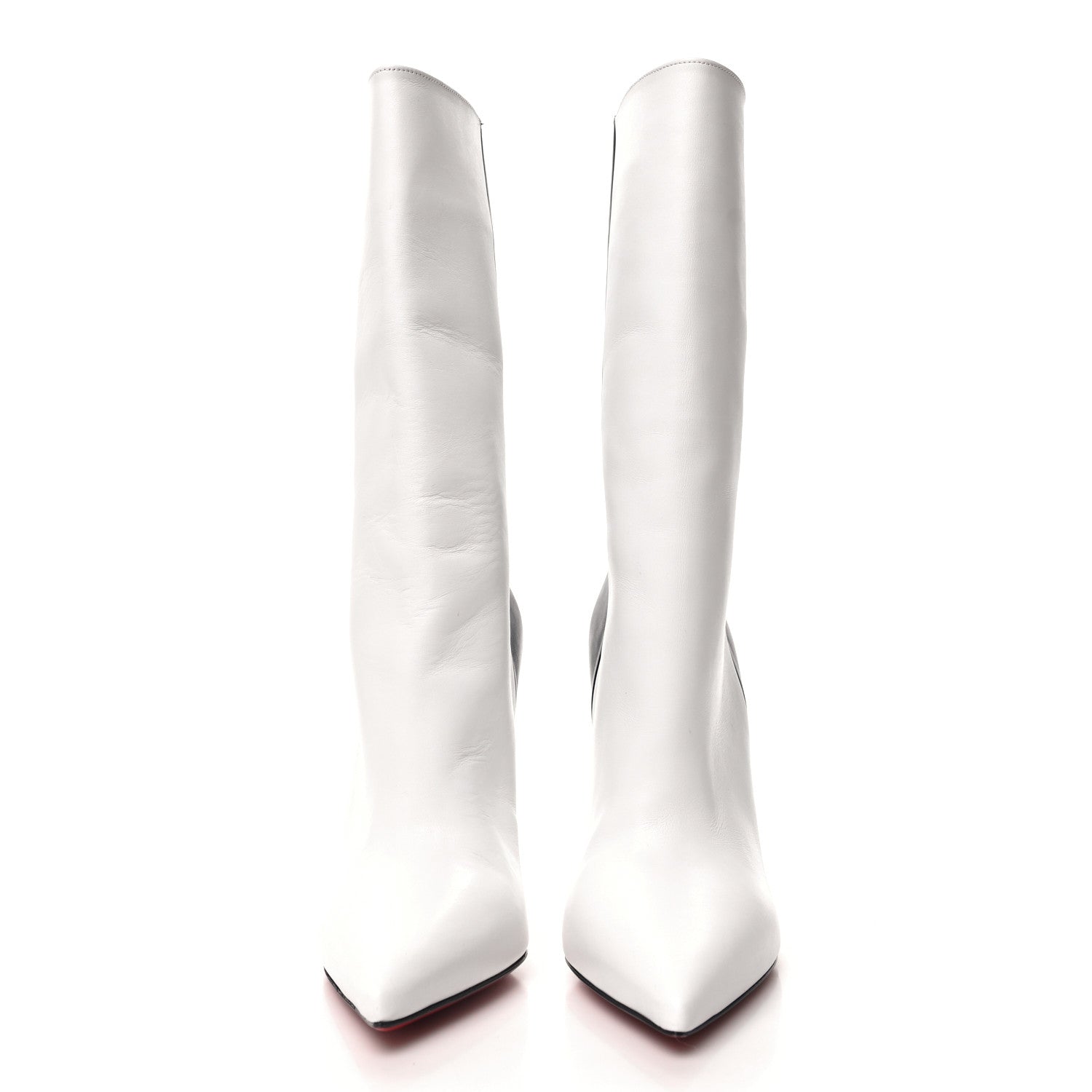 Christian Louboutin Calfskin Astrilarge 100 Booties 36.5 White Black 2 of 6