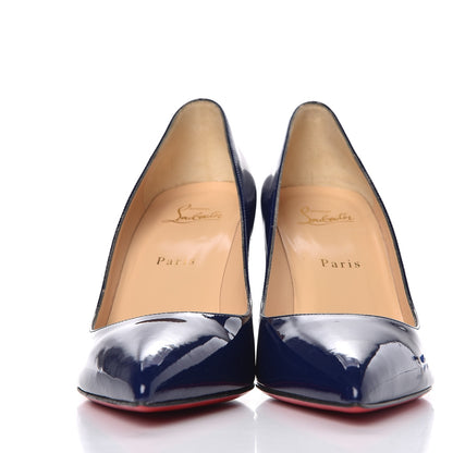 Christian Louboutin Patent Pigalle Follies 85 Pumps 39 China Blue 2 of 10