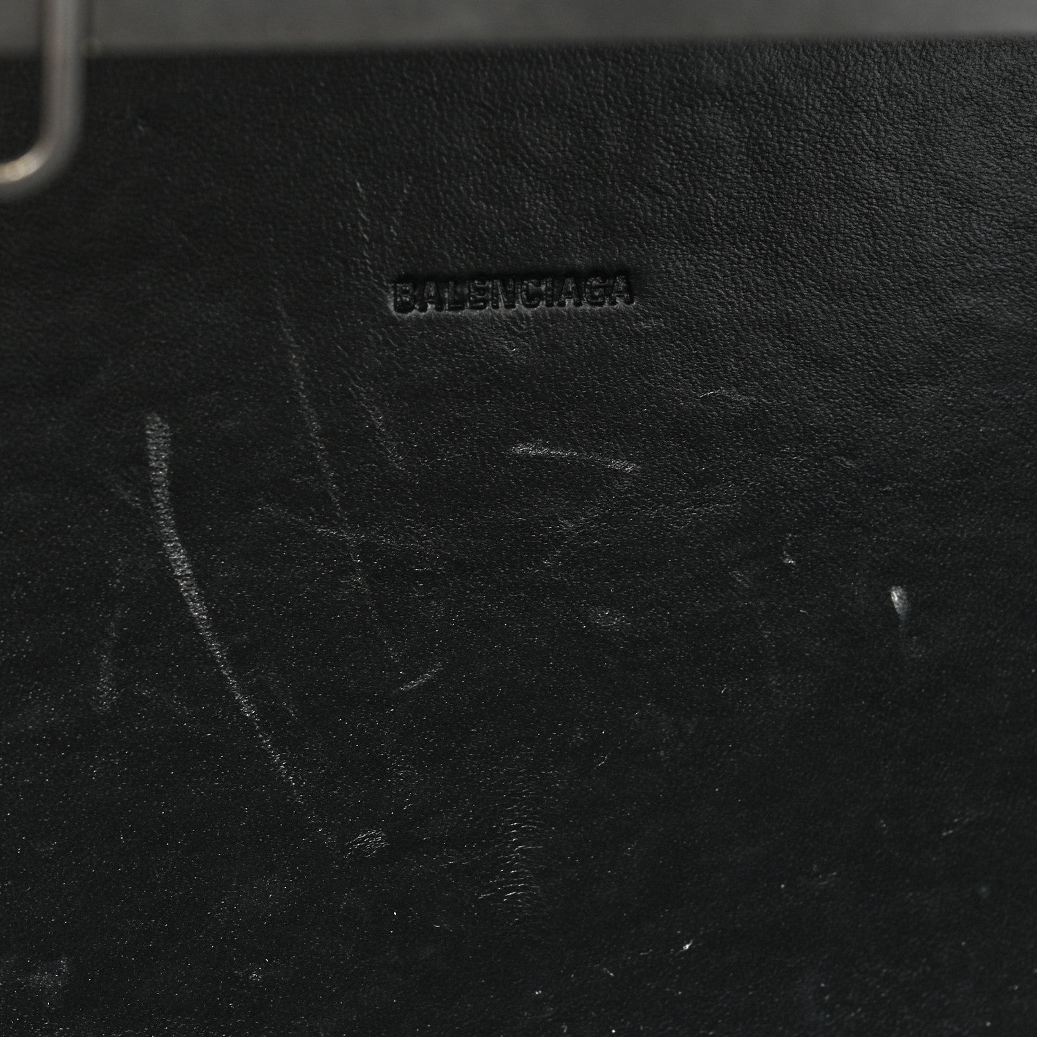 Balenciaga Recycled Plastic Embossed Lunch Box Top Handle Bag Black 8 of 11