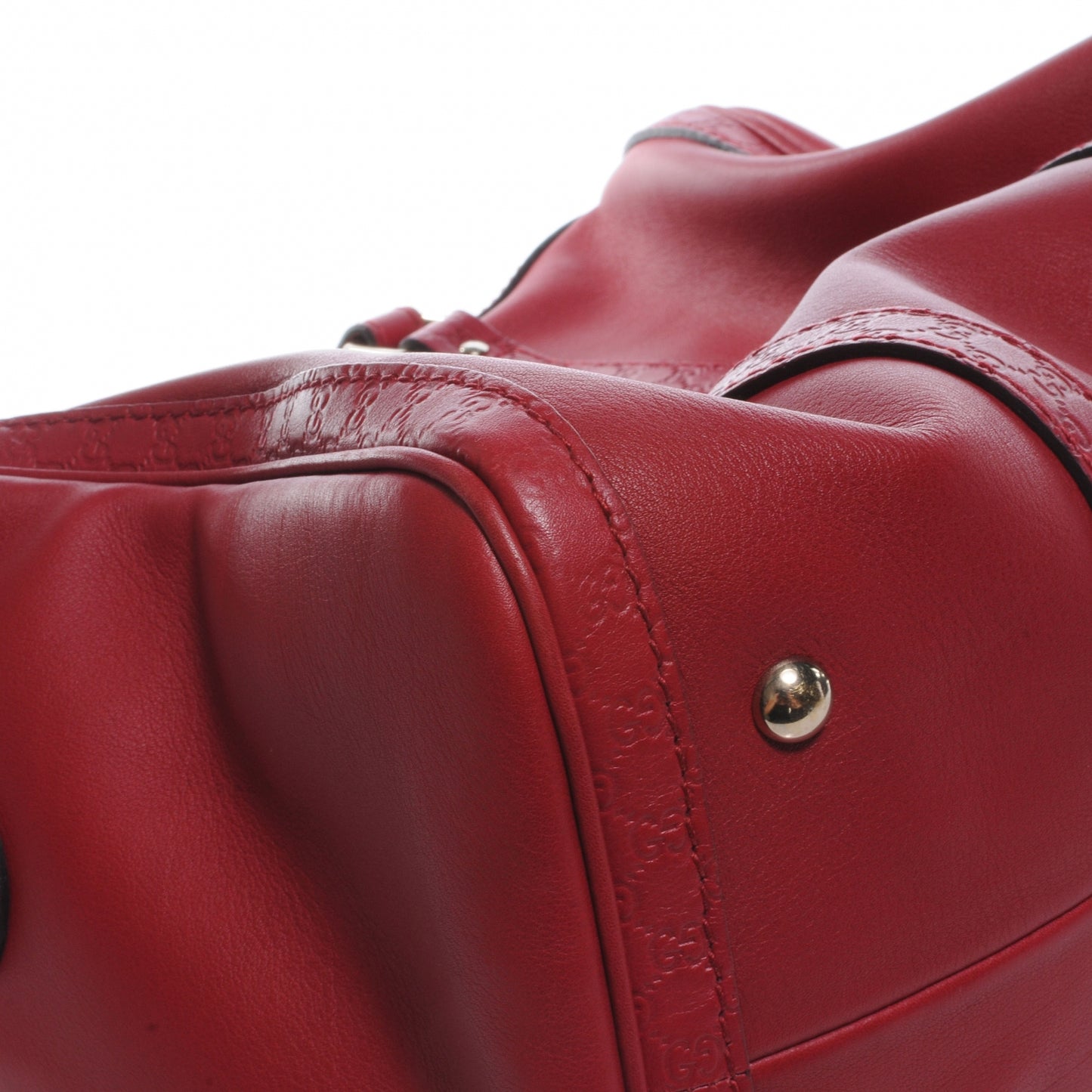 Leather Vintage Web Medium Boston Red