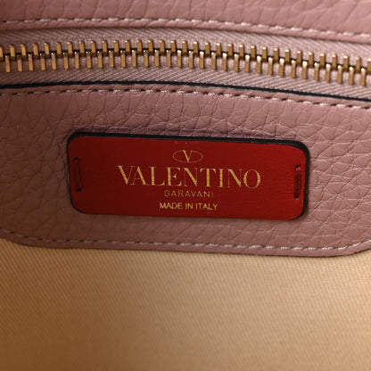 Valentino Garavani Grained Calfskin Rockstud Flip Lock Tote Lipstick 10 of 17