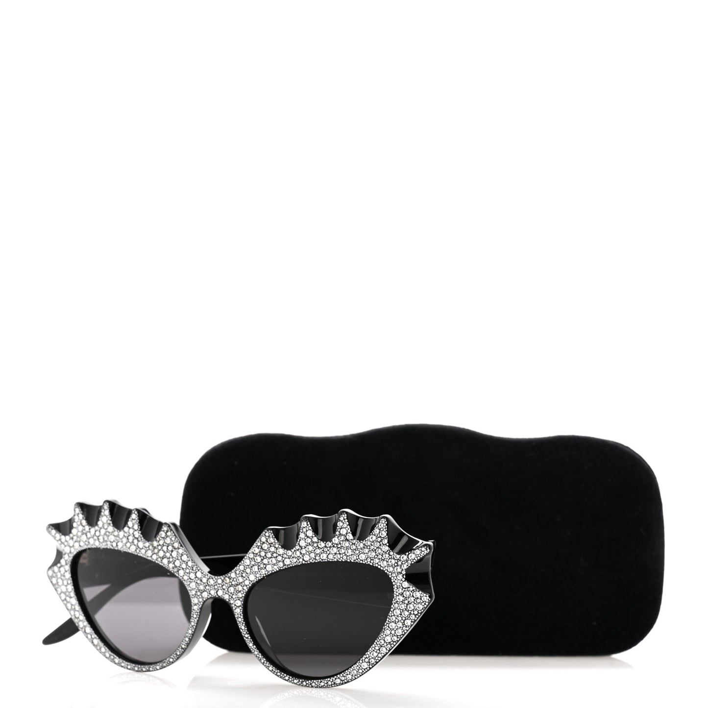Crystal Acetate Cat Eye Sunglasses GG0781S Black