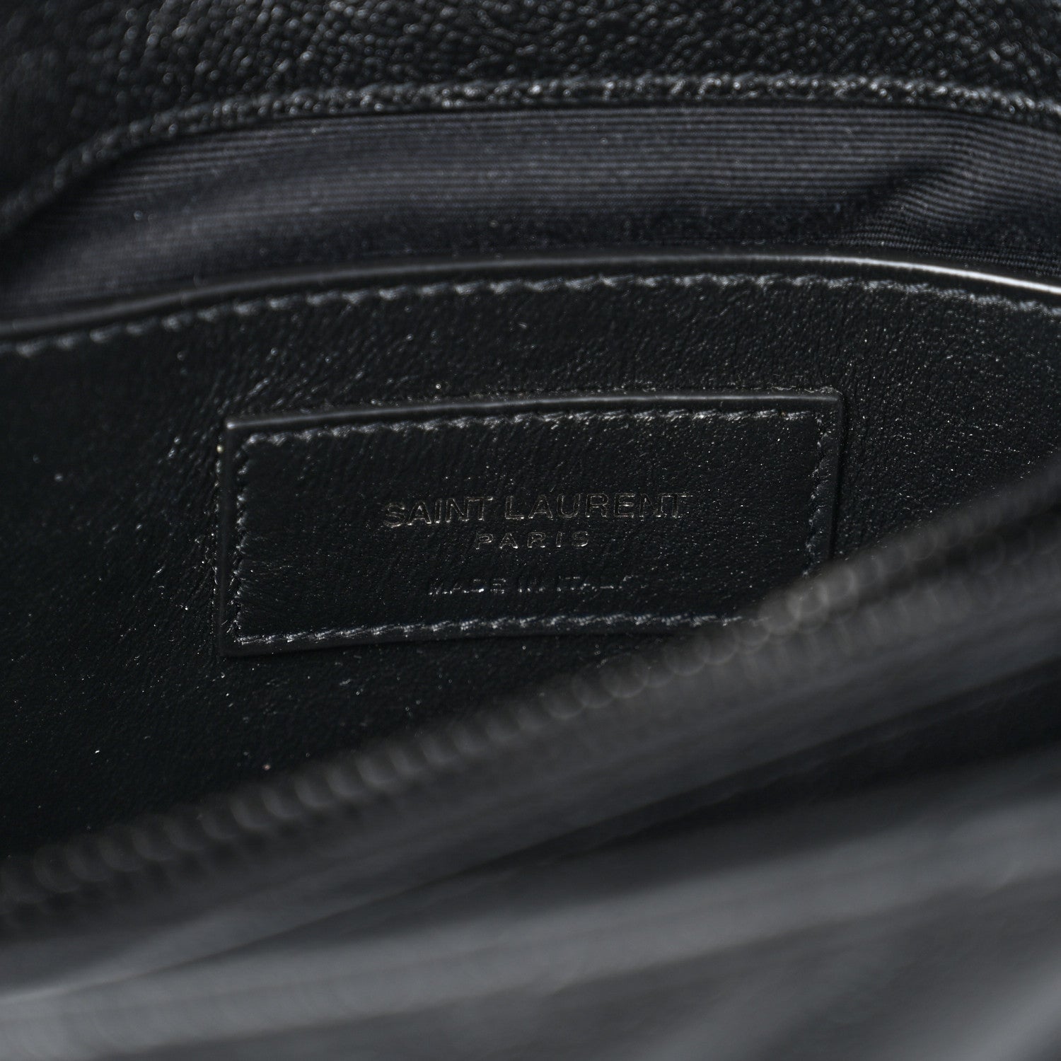 Saint Laurent Sheepskin Matelasse Chevron Monogram Monochrome Medium College Bag Black 6 of 14