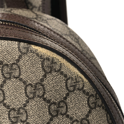 Gucci GG Supreme Monogram Calfskin Web Small Ophidia Day Backpack Beige Ebony New Acero 11 of 12