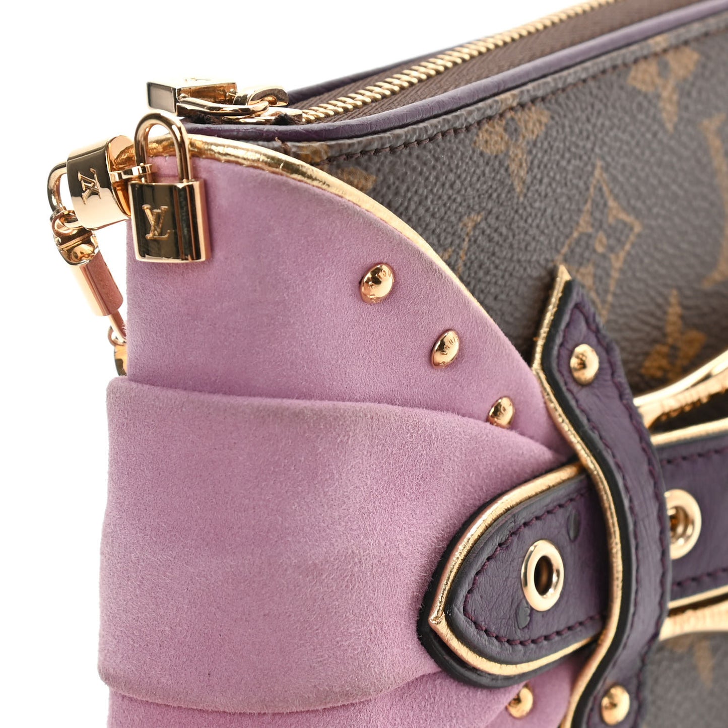 Monogram Suede Ostrich Les Extraordinaires Pochette