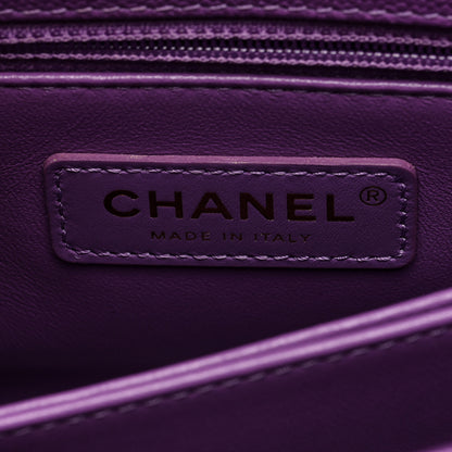 Chanel Caviar Quilted Mini Coco Handle Flap Purple 6 of 9