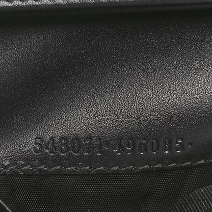 Gucci Calfskin Diagonal GG Card Case Black Gold 7 of 9