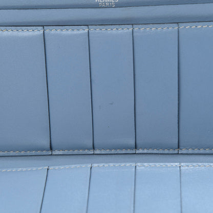 Hermes Box Bearn Gusset Wallet Blue Jean 10 of 16