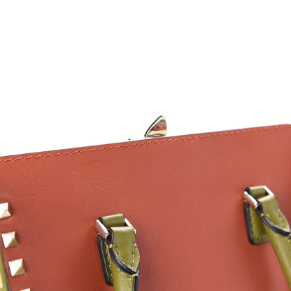 Valentino Garavani Vitello Colorblock Rockstud Double Handle Tote Multicolor 9 of 13