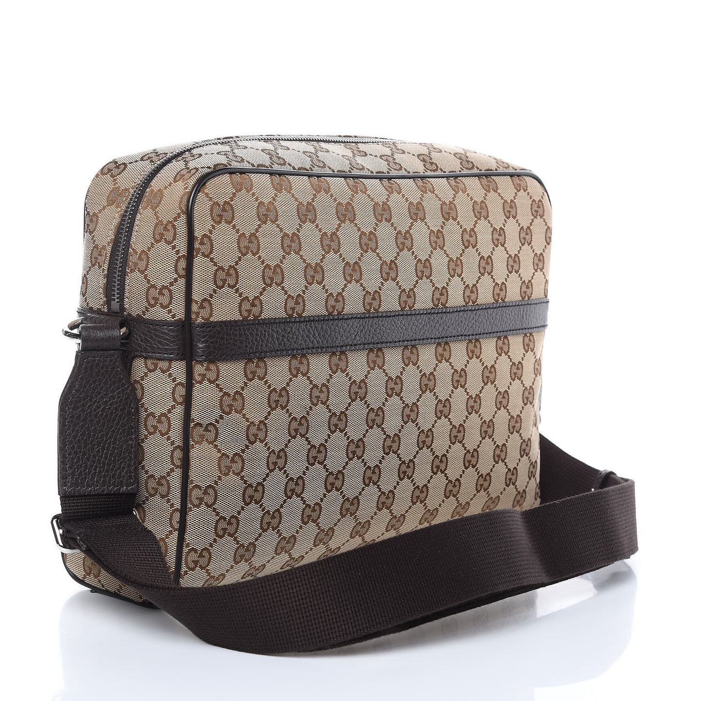 Monogram Dollar Calfskin Large Camera Case Beige Ebony Testa di Moro Marrone Scuro