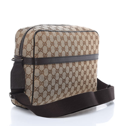 Gucci Monogram Dollar Calfskin Large Camera Case Beige Ebony Testa di Moro Marrone Scuro 3 of 11