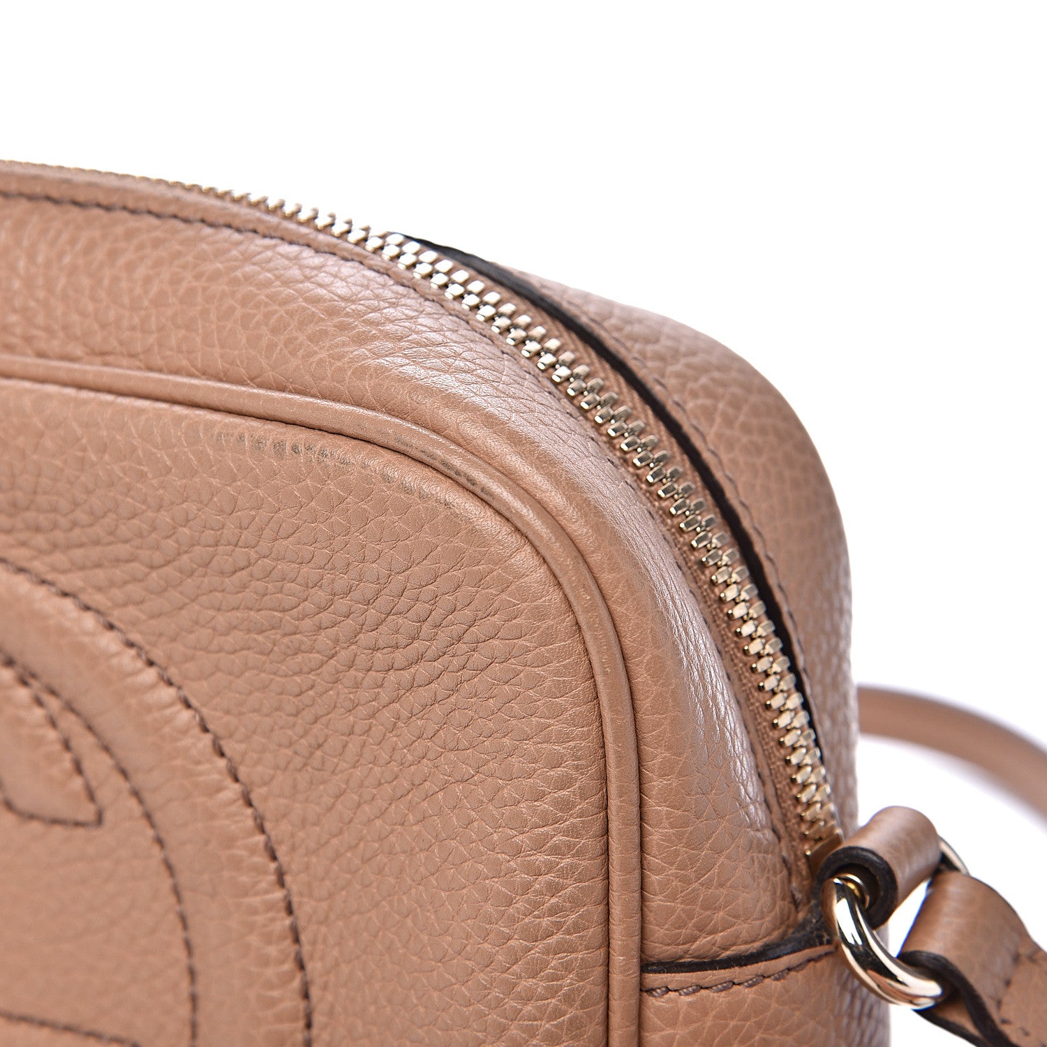 Gucci Pebbled Calfskin Small Soho Disco Bag Camelia 11 of 15