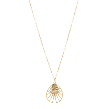 Tiffany 18K Yellow Gold Small Paloma Picasso Villa Paloma Palm Pendant Necklace 1 of 5