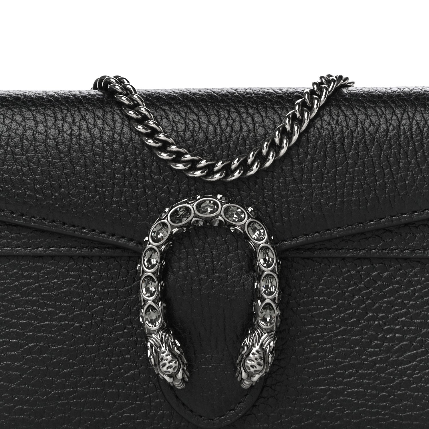 Gucci Calfskin Super Mini Dionysus Shoulder Bag Black 6 of 12