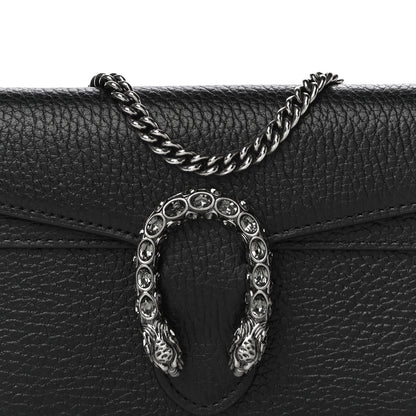 Gucci Calfskin Super Mini Dionysus Shoulder Bag Black 6 of 12