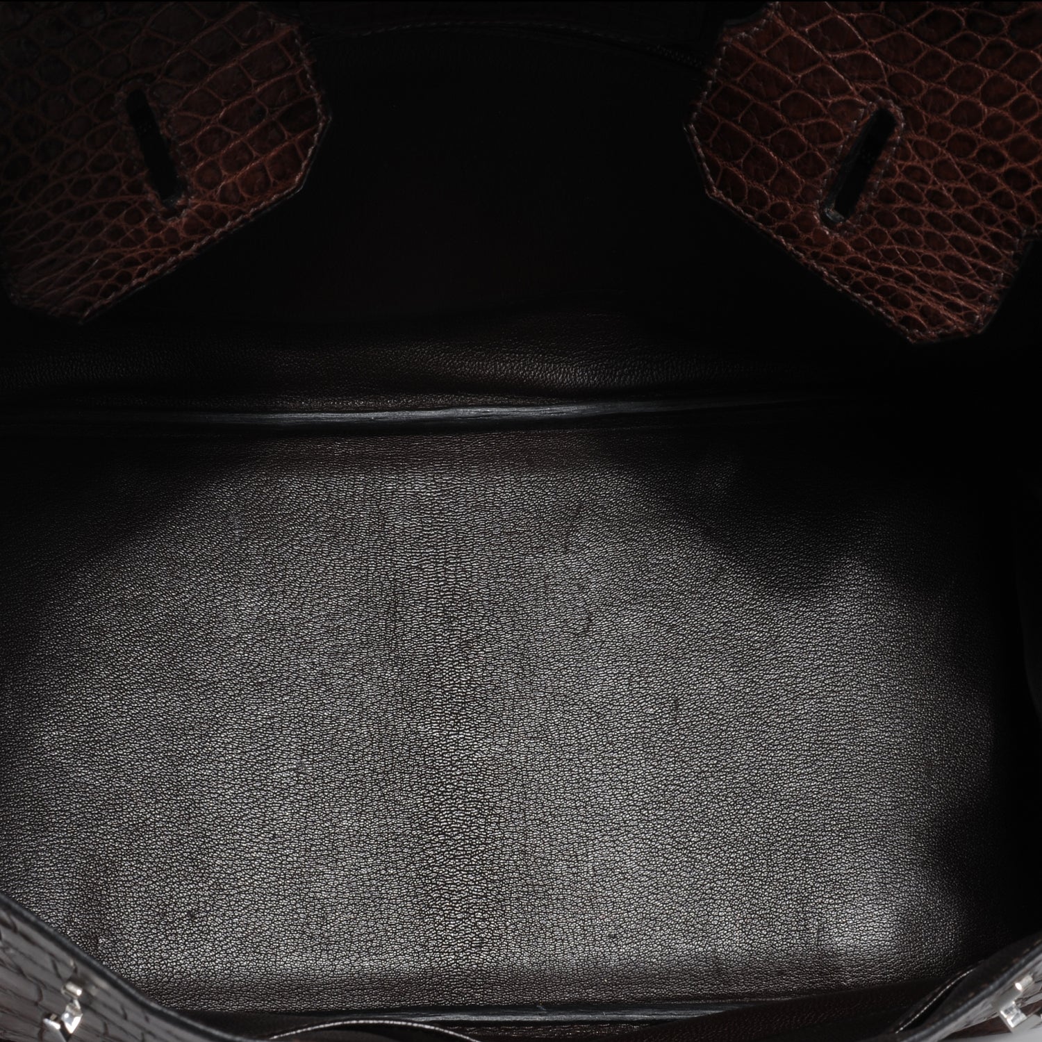 Hermes Matte Porosus Crocodile Birkin 35 Chocolate 8 of 9