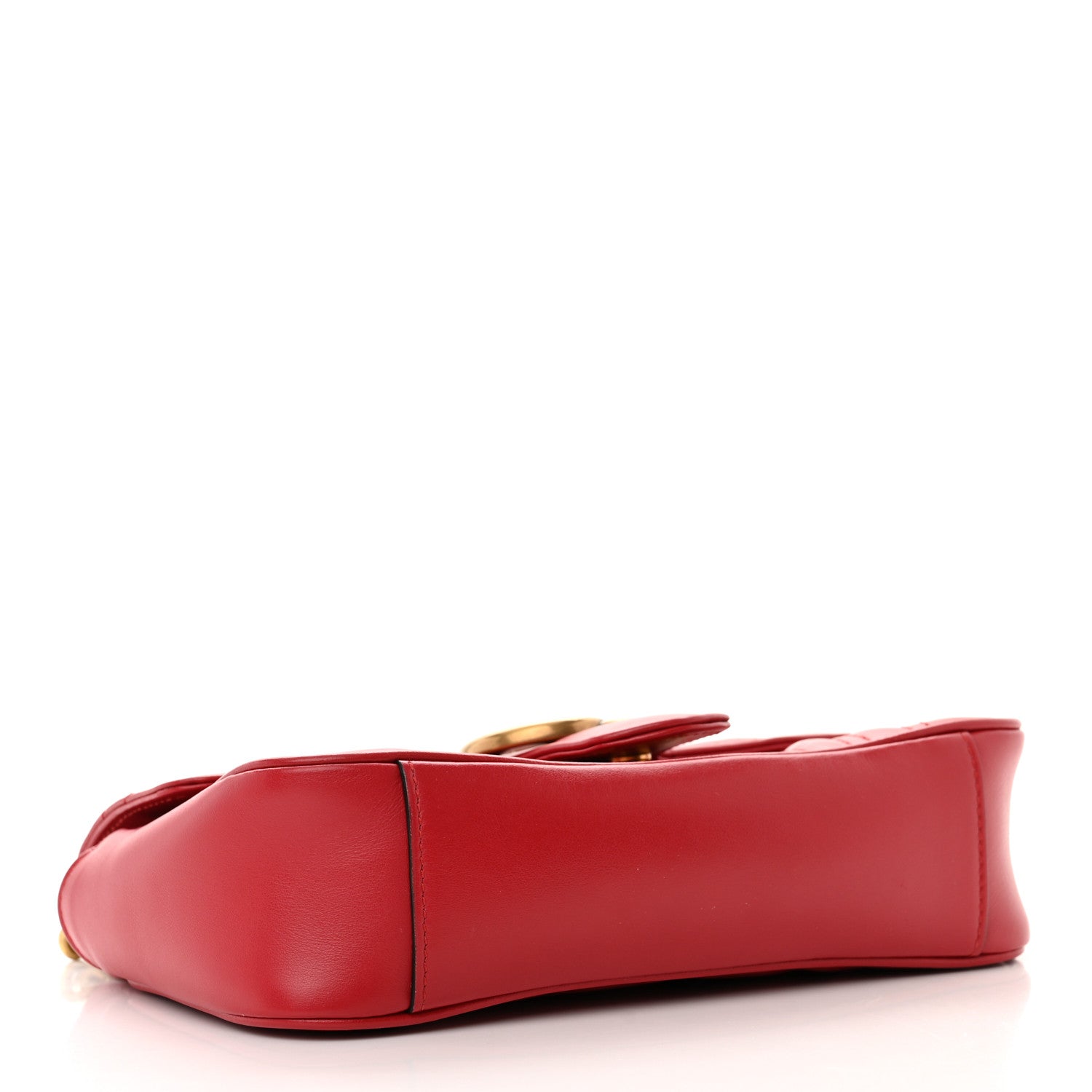 Gucci Calfskin Matelasse Mini GG Marmont Shoulder Bag Hibiscus Red 4 of 12