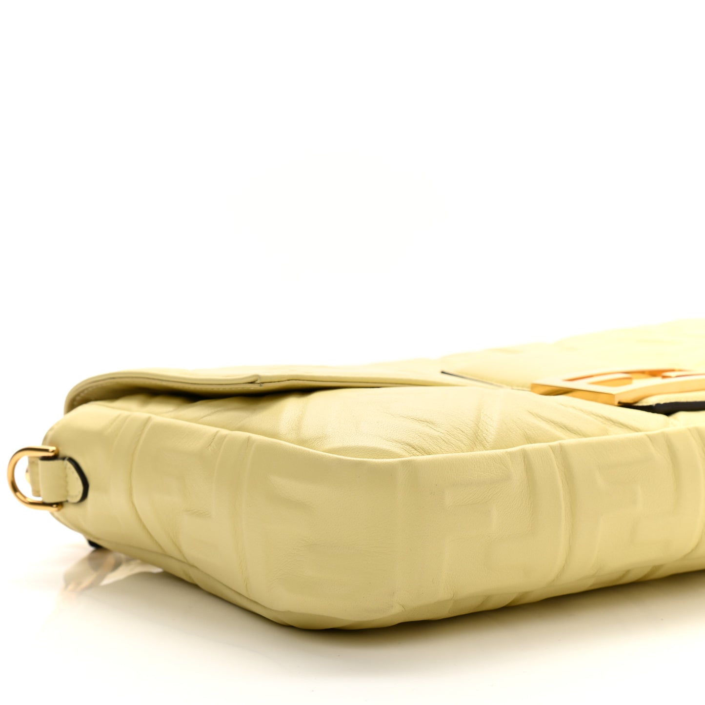 Nappa FF 1974 Embossed Large Baguette Banana