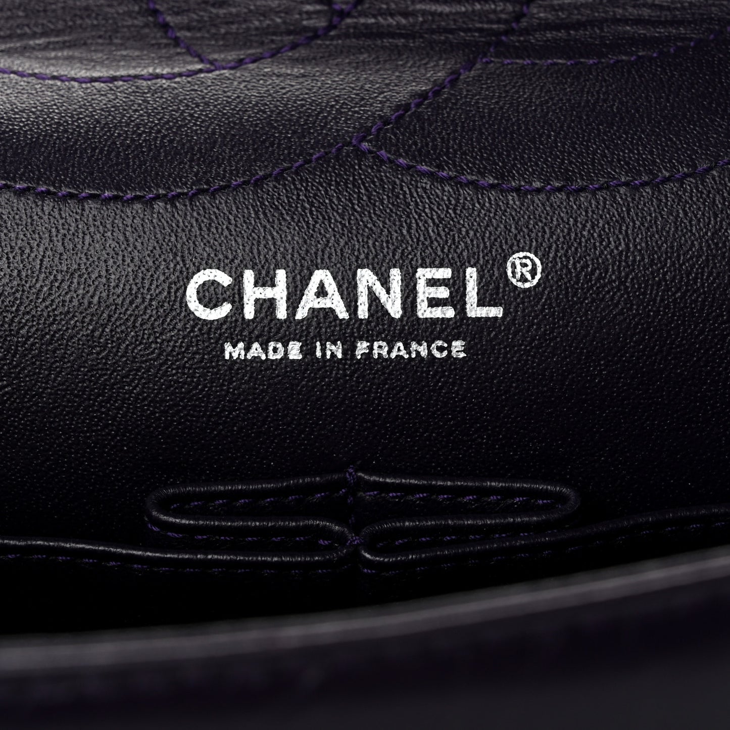 Aged Calfskin Quilted 2.55 Reissue 225 Flap Purple