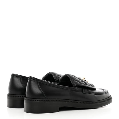 Chanel Lambskin Quilted CC Turnlock Loafers 38.5 Black 4 of 15