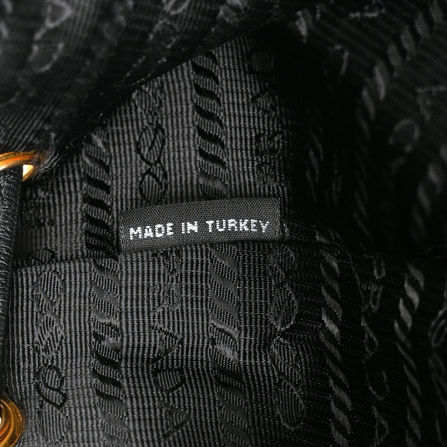 Jacquard Logo Mini Bucket Bag Black