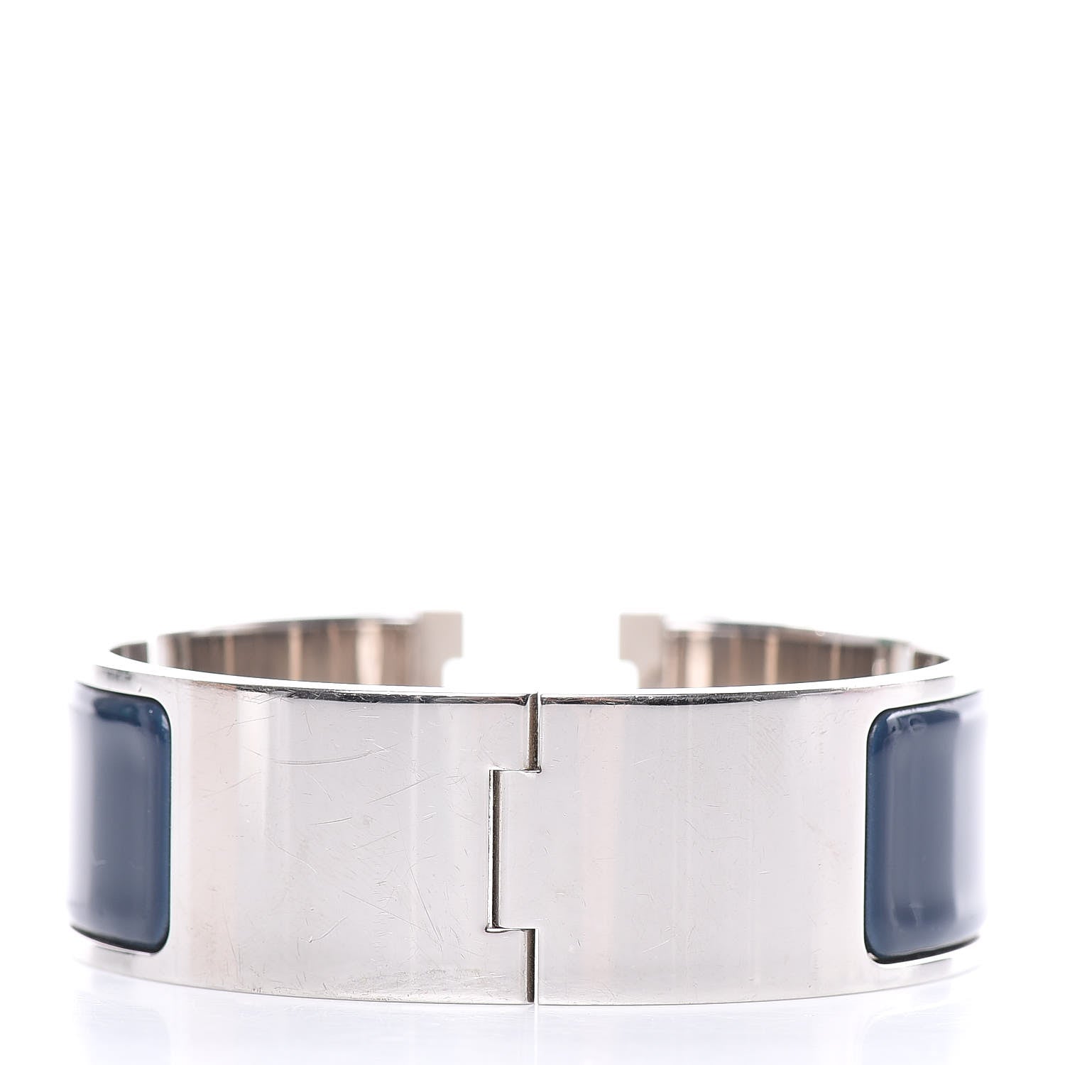 Hermes Enamel Wide Clic Clac H Bracelet PM Bleu Indigo 3 of 5
