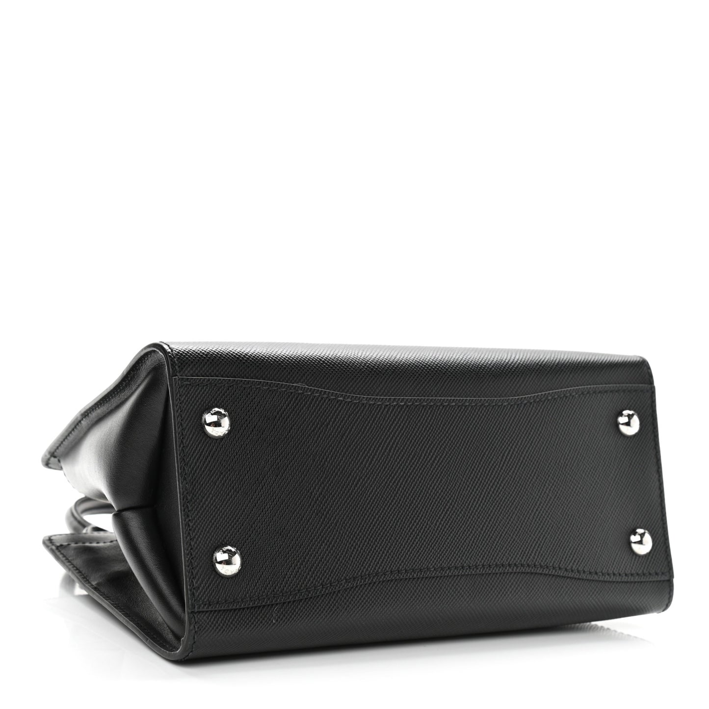 Saffiano Calfskin Top Handle Tote Black