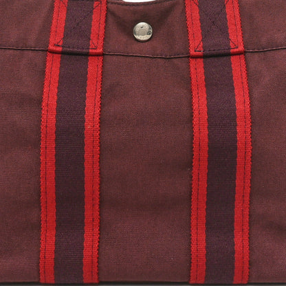 Hermes Canvas Fourre Tout PM Burgundy 7 of 9