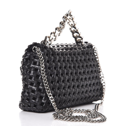 Stella McCartney Eco Alter Nappa Woven Bex Shoulder Bag Black 3 of 6