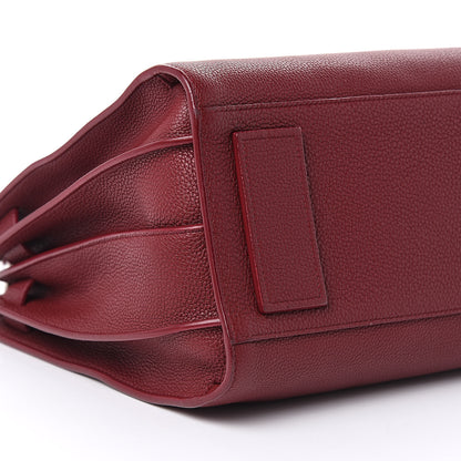 Saint Laurent Grained Calfskin Small Supple Sac De Jour Dark Pallisandre 8 of 10
