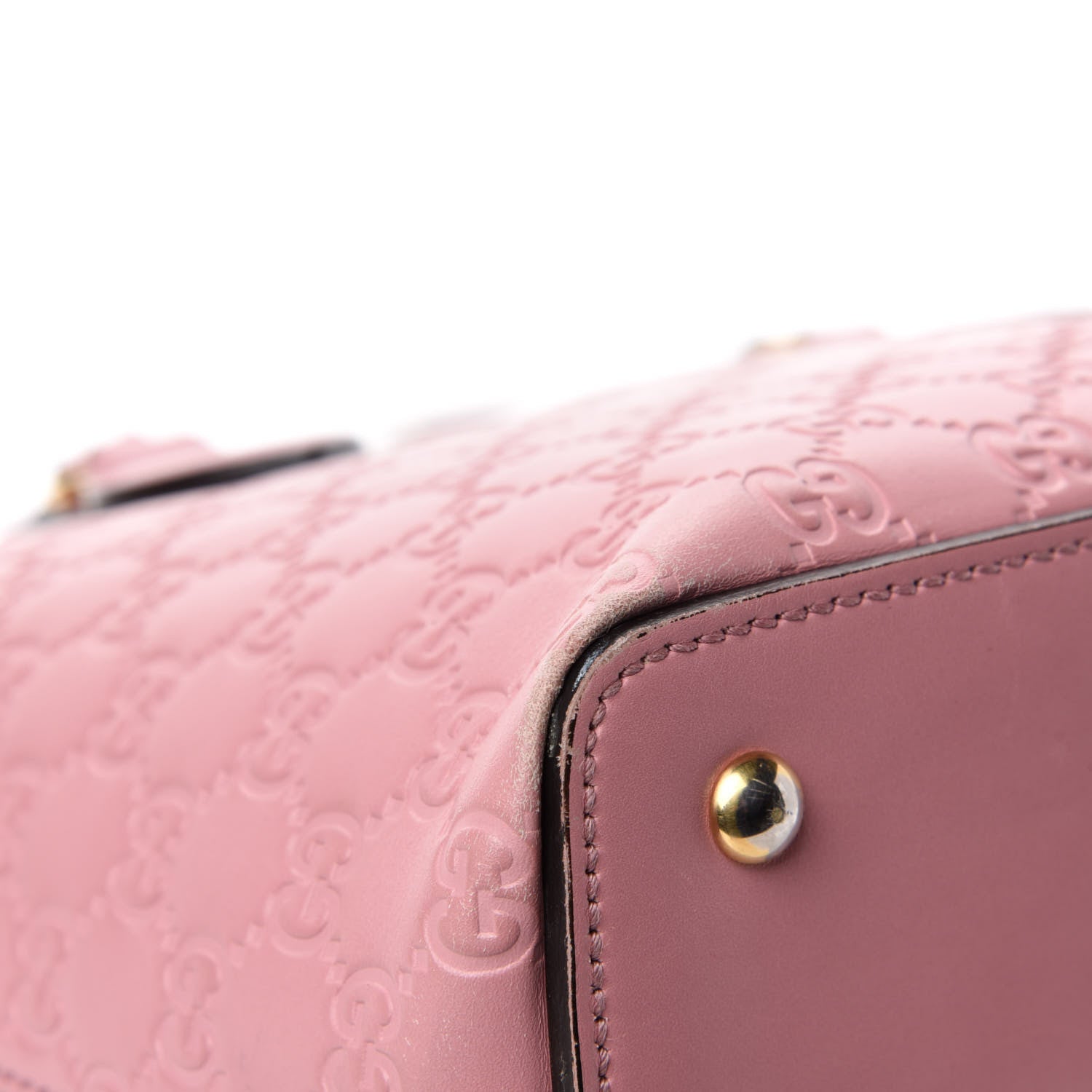Gucci Guccissima Signature Linea A Foldover Tote Rose Baby Candy 9 of 18
