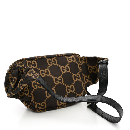 Gucci Recycled Polyester Monogram Jumbo GG Belt Bag Ebony Beige 2 of 10