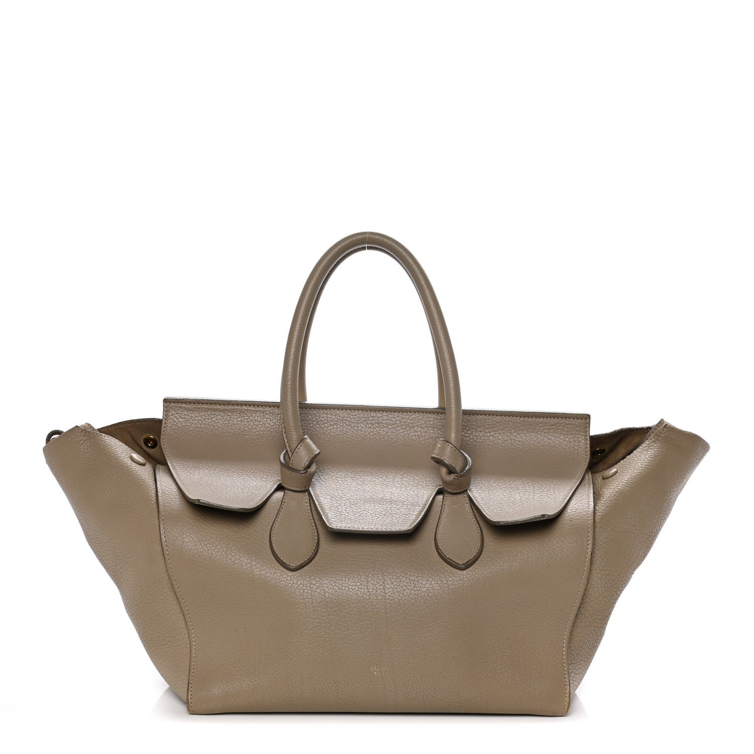 Celine Crisped Calfskin Medium Tie Knot Tote Taupe 3 of 23
