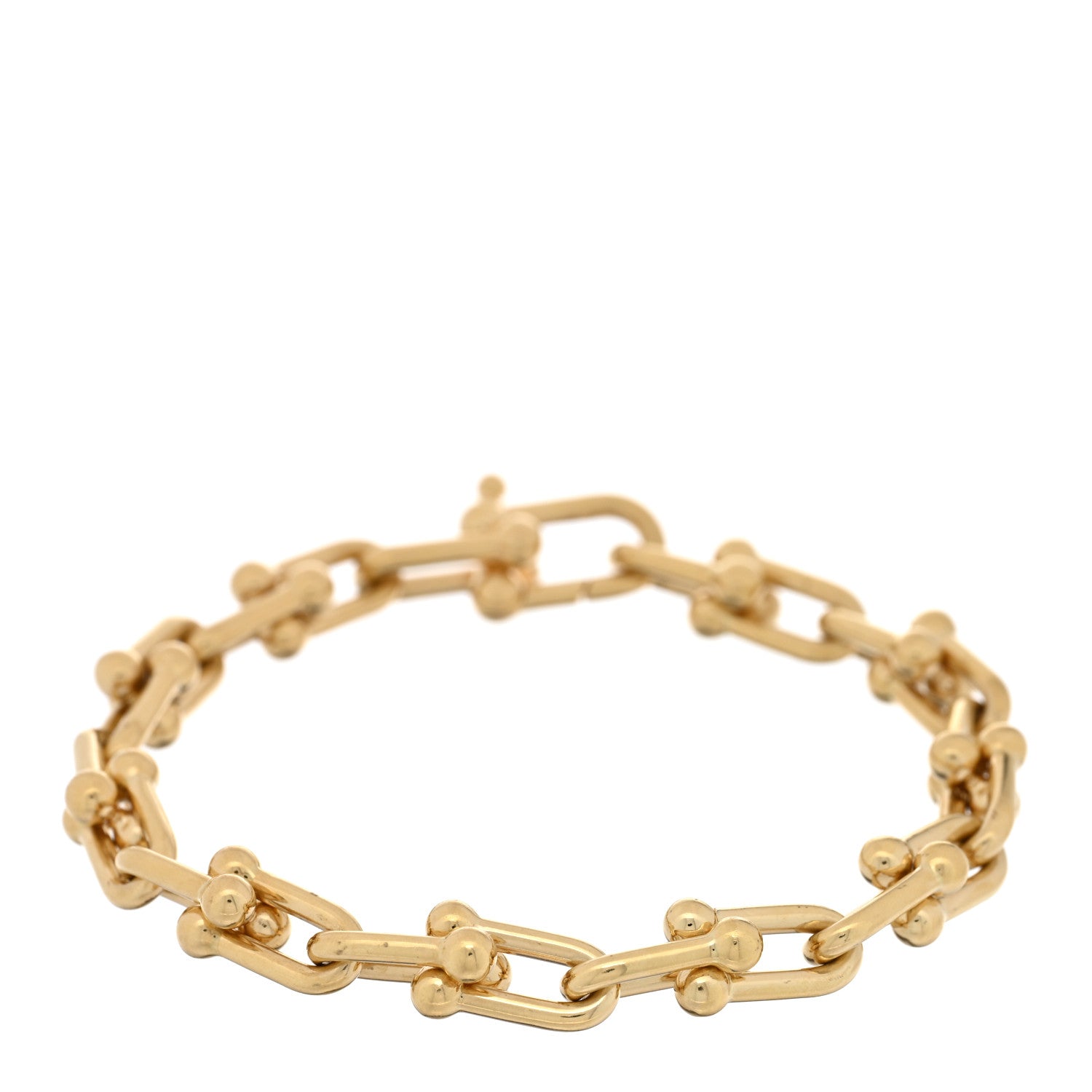 Tiffany 18K Yellow Gold Medium HardWear Link Bracelet 1751584 ...