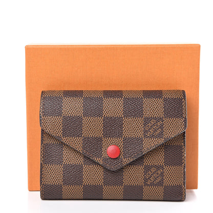 Louis Vuitton Damier Ebene Victorine Wallet Red 8 of 8