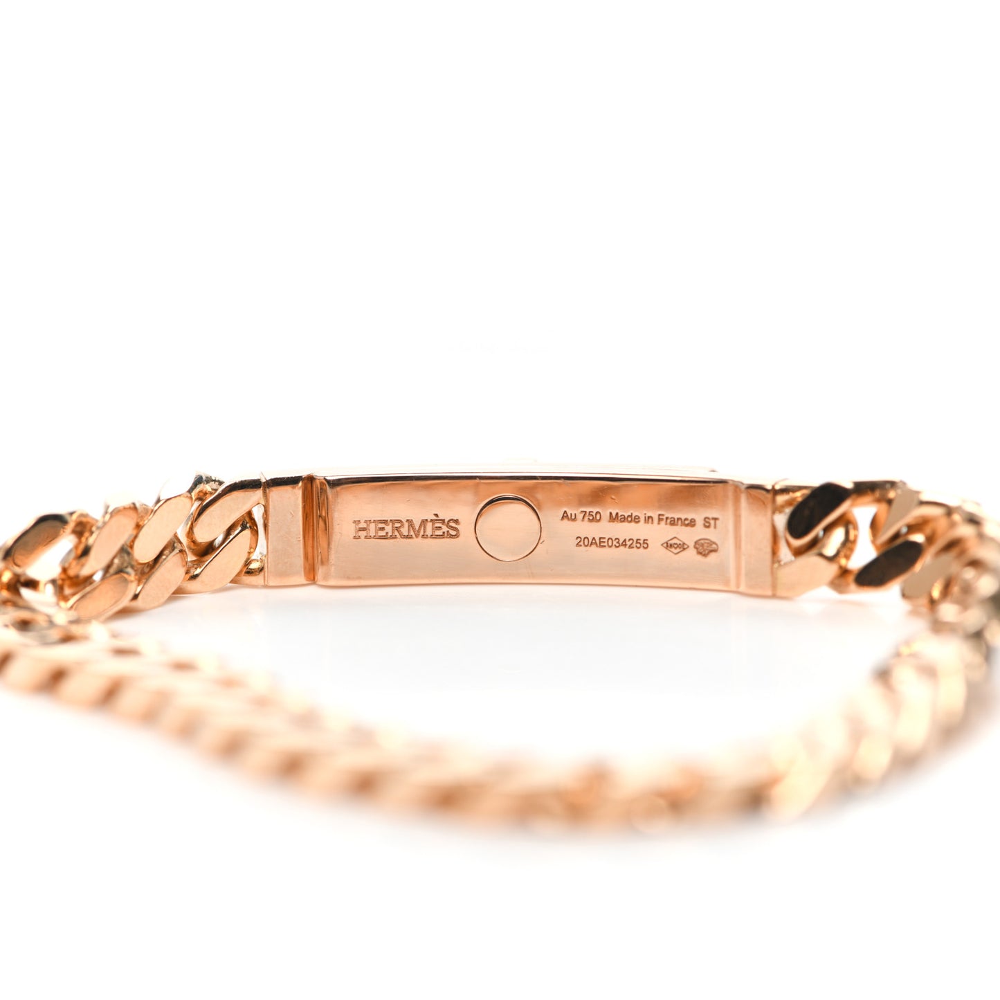18K Rose Gold Diamond PM Kelly Gourmette Bracelet ST