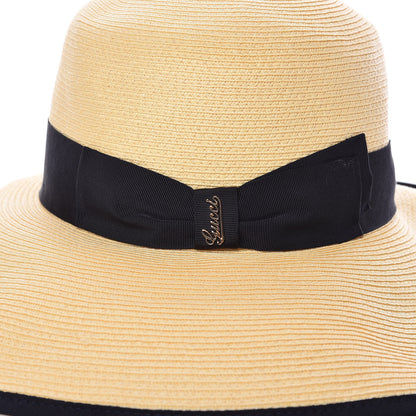 Gucci Straw Wide Brim 1973 Hat M Black Natural 9 of 9