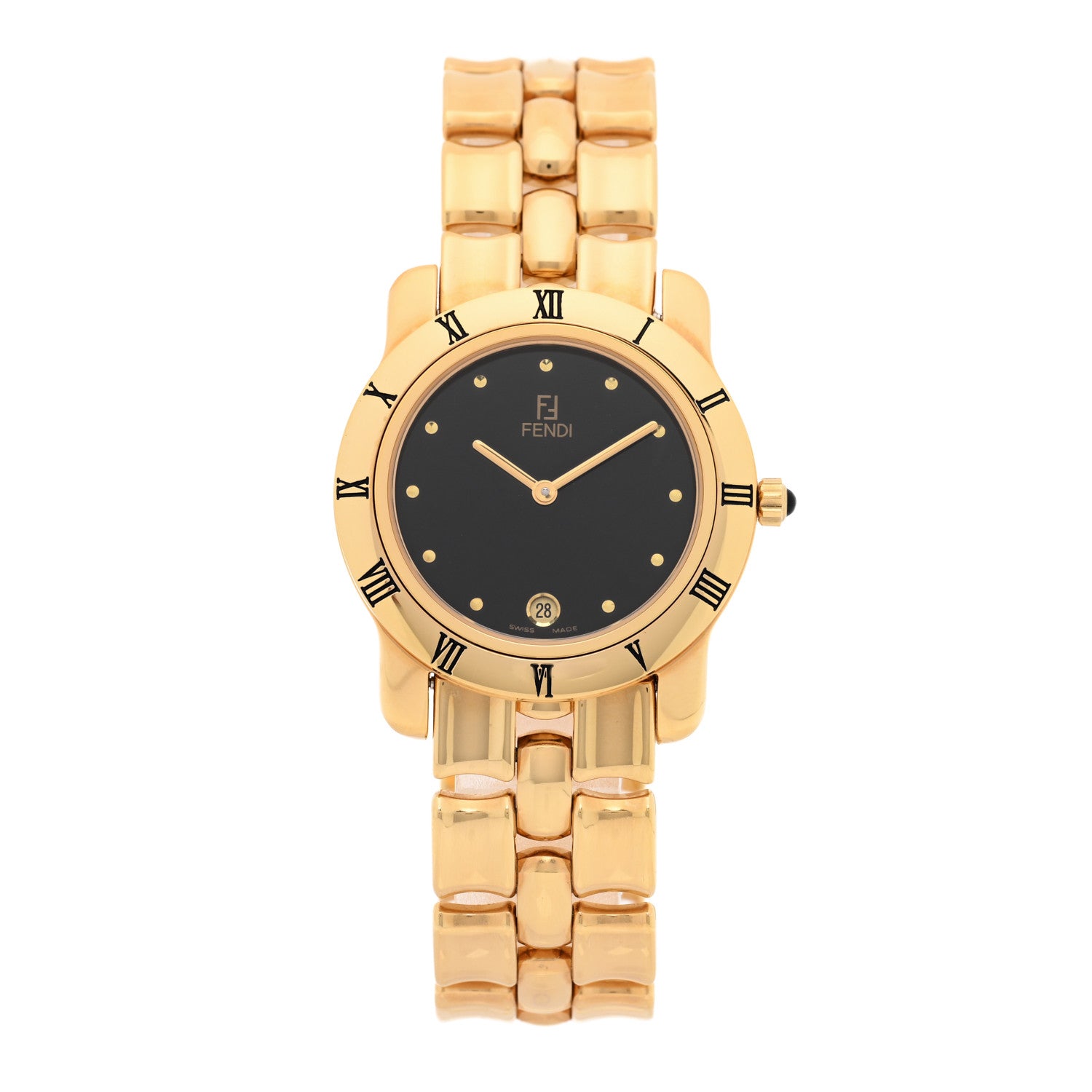 Fendi Stainless Steel 34mm Orologi Quartz Watch Gold 1 of 6