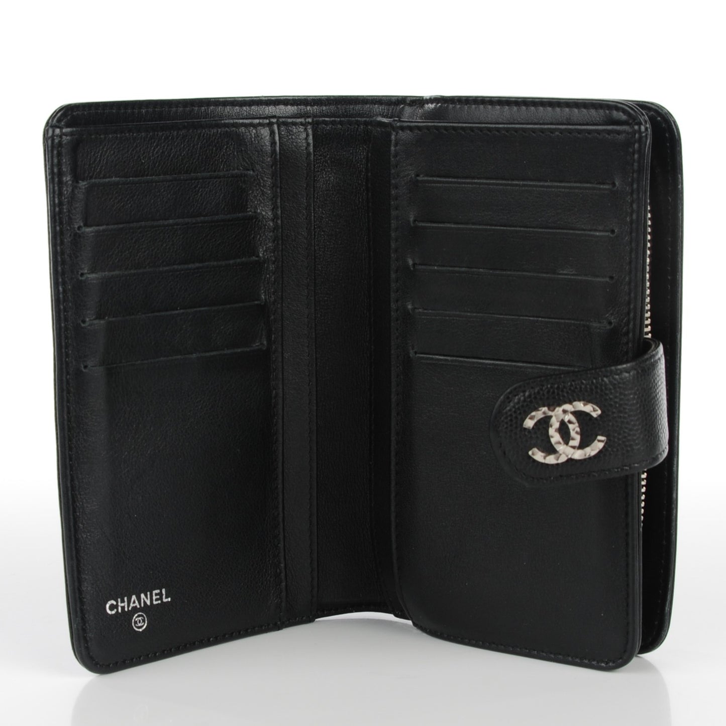 Caviar Sevruga L-Zip Pocket Wallet Black