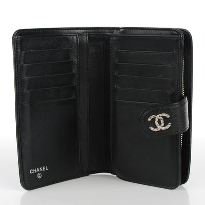 Chanel Caviar Sevruga L-Zip Pocket Wallet Black 5 of 9