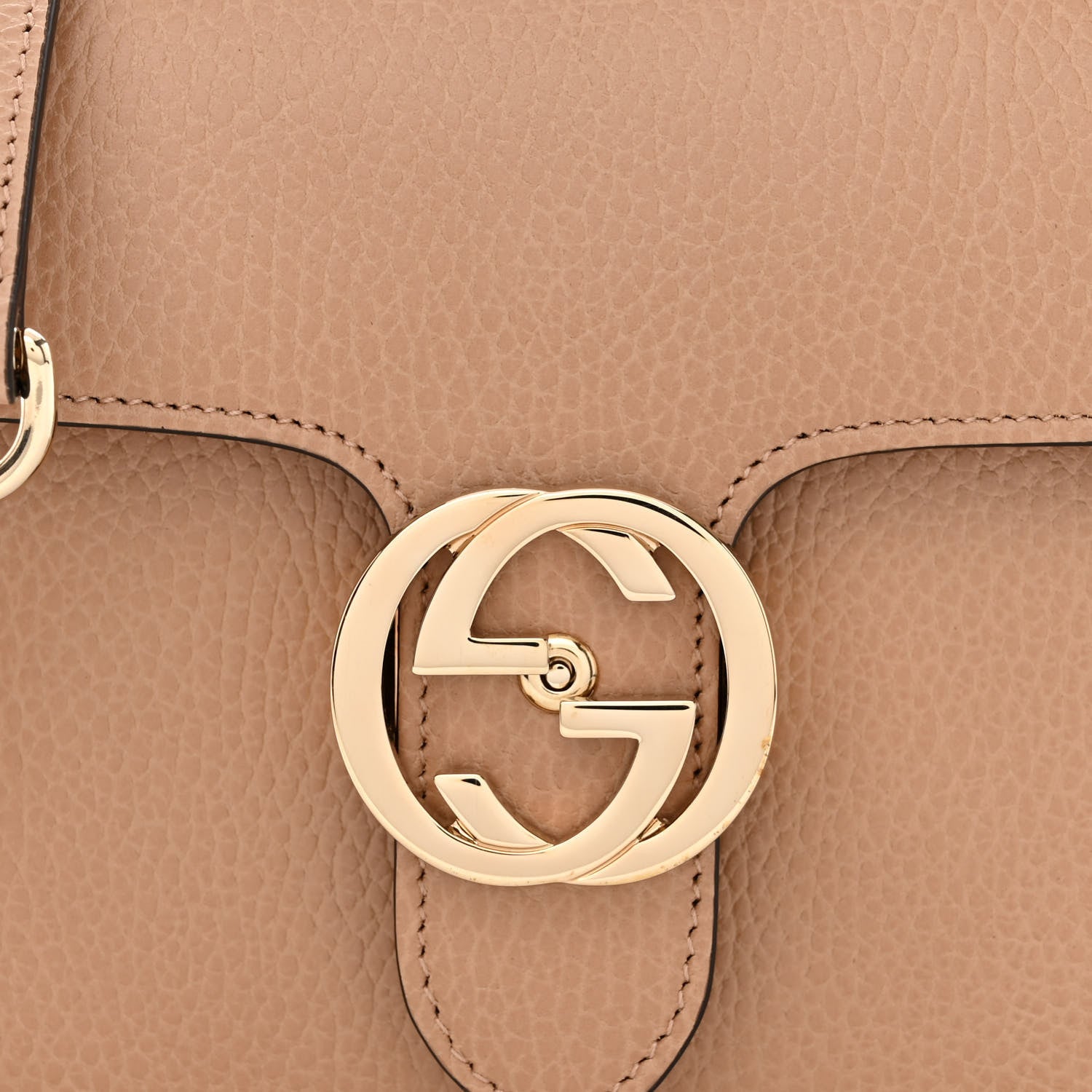 Gucci Dollar Calfskin Small Interlocking G Shoulder Bag Camelia 8 of 11