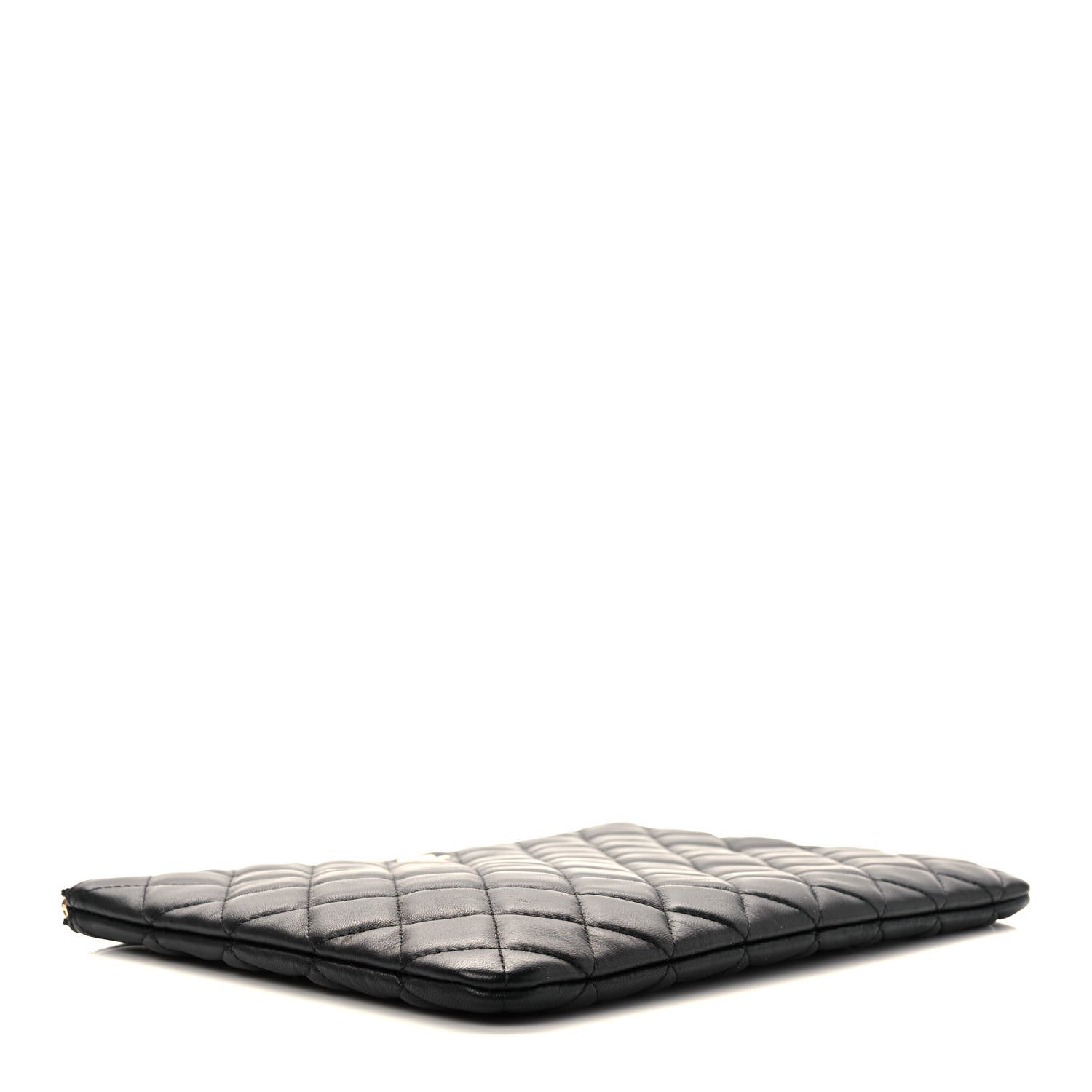 Chanel Lambskin Quilted Medium Cosmetic Case Black 4 of 6