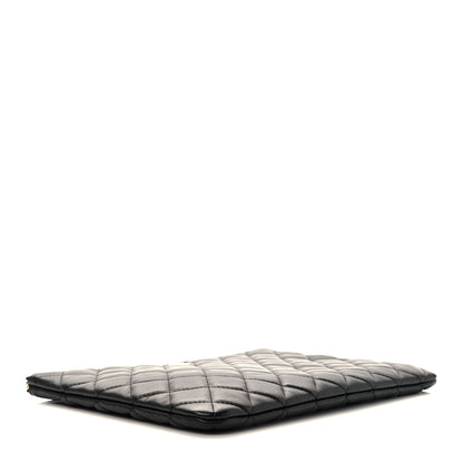 Chanel Lambskin Quilted Medium Cosmetic Case Black 4 of 6
