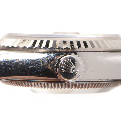 Rolex Stainless Steel 18K White Gold 26mm Oyster Perpetual Datejust Watch Silver Roman 179174 7 of 8