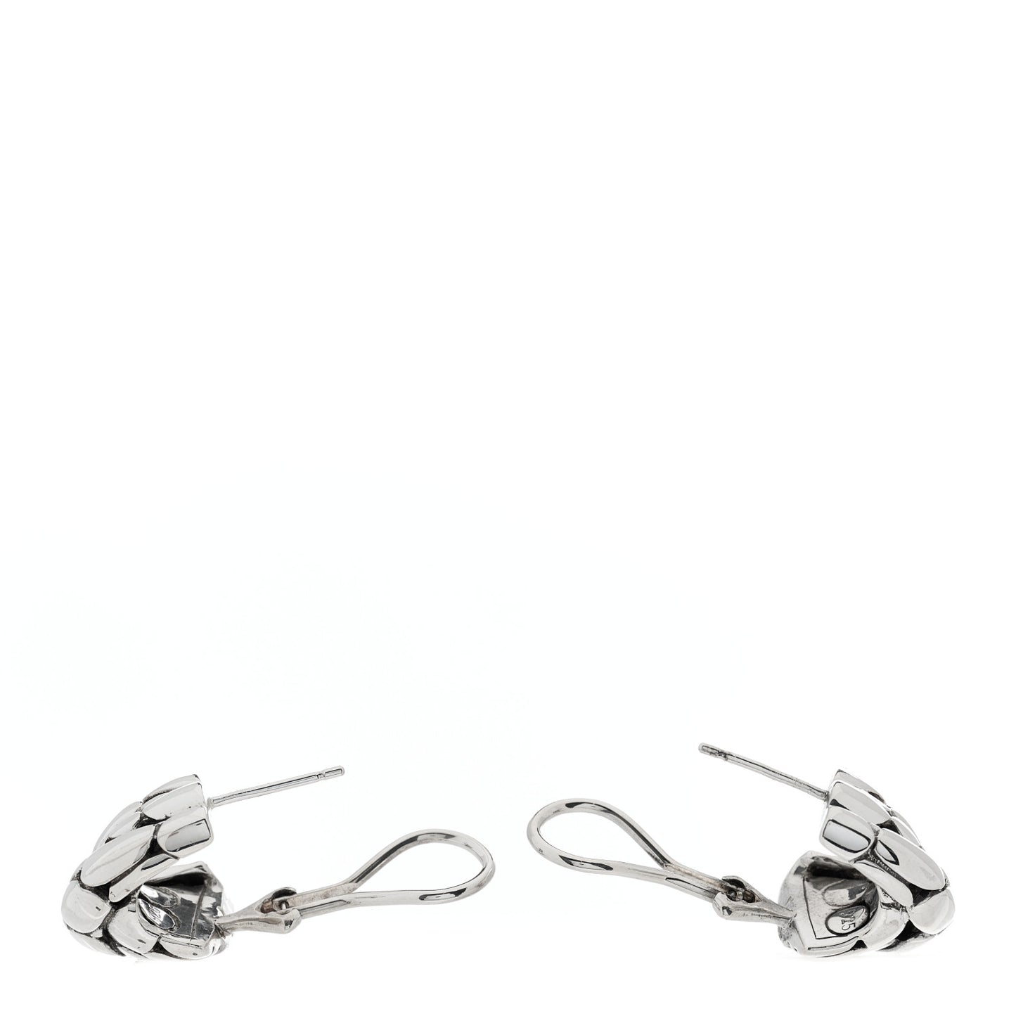 Sterling Silver Kali Cross Hoop Earrings