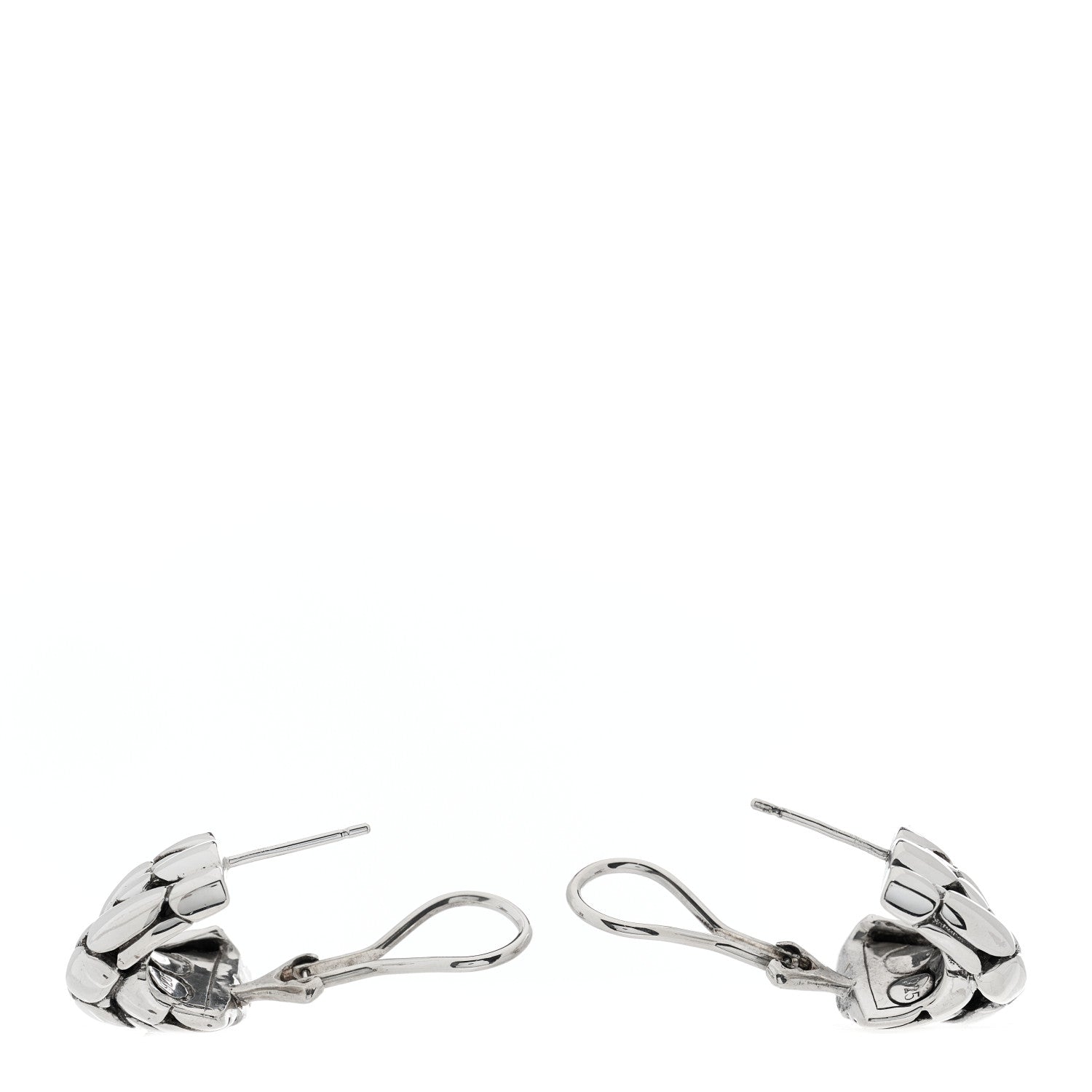 John Hardy Sterling Silver Kali Cross Hoop Earrings 3 of 4